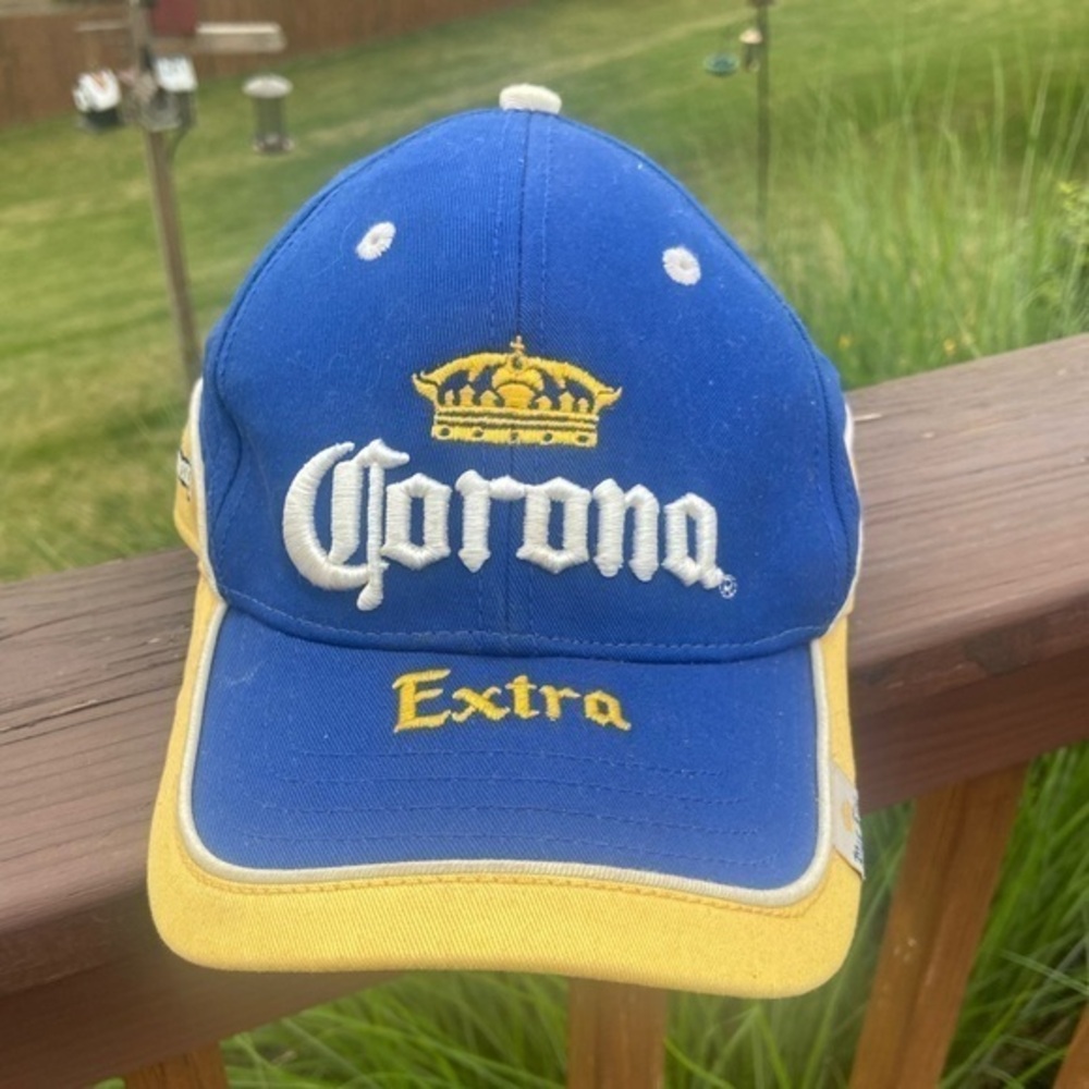 Corona Extra Strapback Hat Blue & Yellow Miles Away From Ordinary